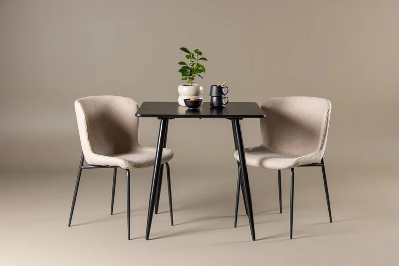 Polar Spisebord 75x75 cm med 2 Modesto Spisestoler