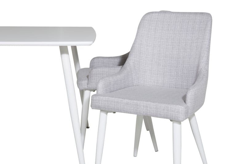 Polar Spisegruppe 120 cm Rektangulær med 4 Plaza-stoler - Grå - Møbler - Bord - Spisegruppe