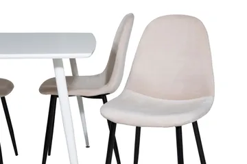 Polar Spisegruppe 120 cm Rektangulær med 4 Polar Stoler - Beige - Møbler - Bord - Spisegruppe