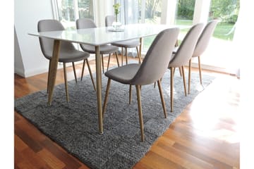 Polar Spisegruppe 180 cm Rektangulær med 6 Polar Stoler