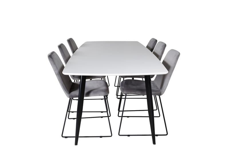 Polar Spisegruppe 240 cm Rektangulær med 6 Muce-stoler, Sort