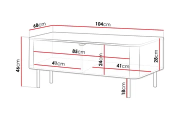 Pollena Sofabord 104 cm - Brun - Møbler - Bord - Sofabord & salongbord
