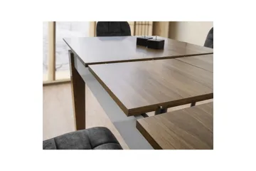 Pradera Spisebord 175 cm Rektangulær - Valnøtt/Hvit - Møbler - Bord - Spisebord & kjøkkenbord