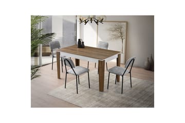Pradera Spisebord 175 cm Rektangulær - Valnøtt/Hvit - Møbler - Bord - Spisebord & kjøkkenbord