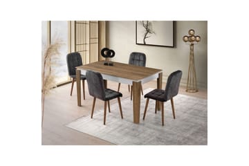 Pradera Spisebord 175 cm Rektangulær - Valnøtt/Hvit - Møbler - Bord - Spisebord & kjøkkenbord