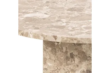 Prisa Rundt Sofabord i Marmorstein 80 cm - Beige - Møbler - Bord - Sofabord & salongbord