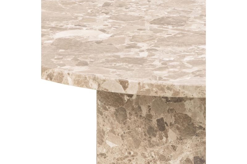 Prisa Rundt Sofabord i Marmorstein 80 cm - Beige - Møbler - Bord - Sofabord & salongbord