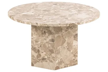 Prisa Rundt Sofabord i Marmorstein 80 cm - Beige - Møbler - Bord - Sofabord & salongbord