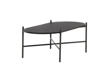Pueblo 120 cm Ovalt Sofabord i Malt Tre - Sort - Møbler - Bord - Sofabord & salongbord