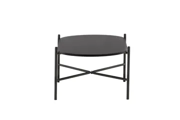 Pueblo 120 cm Ovalt Sofabord i Malt Tre - Sort - Møbler - Bord - Sofabord & salongbord