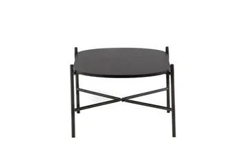 Pueblo 120 cm Ovalt Sofabord i Malt Tre - Sort - Møbler - Bord - Sofabord & salongbord