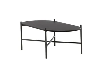Pueblo 120 cm Ovalt Sofabord i Malt Tre - Sort - Møbler - Bord - Sofabord & salongbord