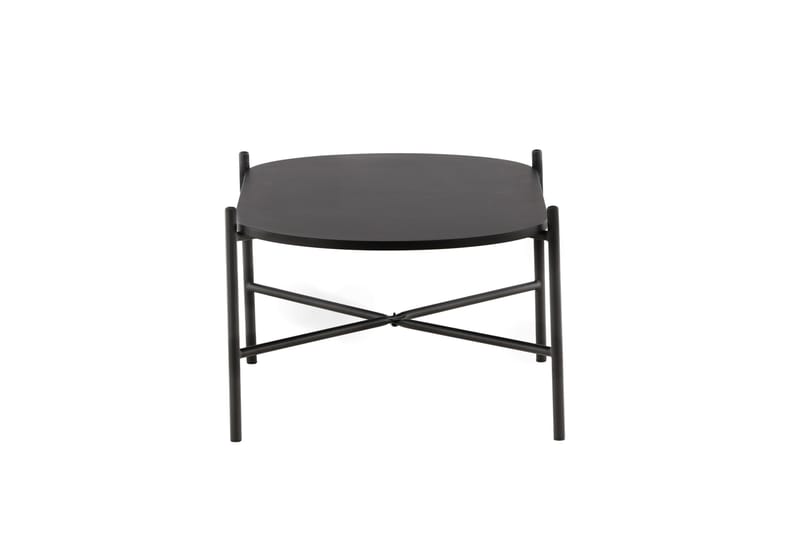 Pueblo 120 cm Ovalt Sofabord i Malt Tre - Svart - Møbler - Bord - Sofabord & salongbord