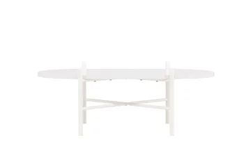 Pueblo 65,5 cm Ovalt Sofabord i Lyst Tre - Hvit - Møbler - Bord - Sofabord & salongbord