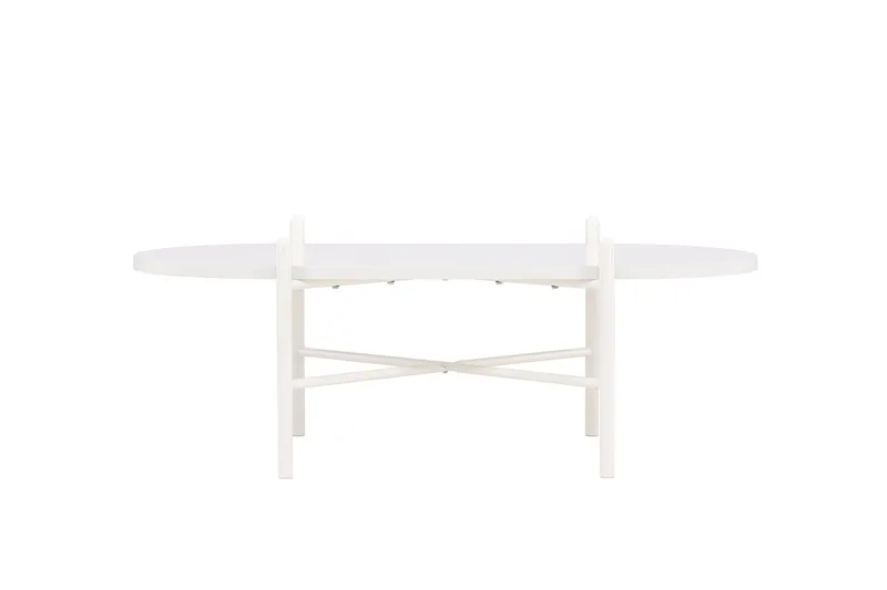 Pueblo 65,5 cm Ovalt Sofabord i Lyst Tre - Hvit - Møbler - Bord - Sofabord & salongbord