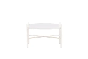 Pueblo 65,5 cm Ovalt Sofabord i Lyst Tre - Hvit - Møbler - Bord - Sofabord & salongbord