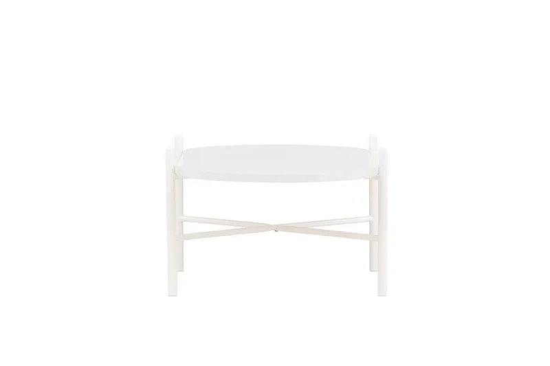 Pueblo 65,5 cm Ovalt Sofabord i Lyst Tre - Hvit - Møbler - Bord - Sofabord & salongbord