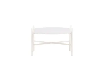 Pueblo 65,5 cm Ovalt Sofabord i Lyst Tre - Hvit - Møbler - Bord - Sofabord & salongbord