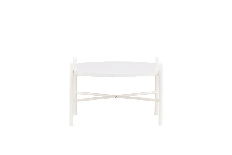 Pueblo 65,5 cm Ovalt Sofabord i Lyst Tre - Hvit - Møbler - Bord - Sofabord & salongbord