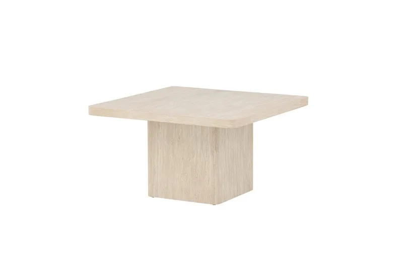 Qvart Kvadratisk Sofabord i Stein, Beige
