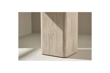 Qvart Kvadratisk Sofabord i Stein med Avrundede Hjørner - Beige - Møbler - Bord - Sofabord & salongbord