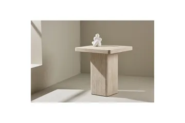 Qvart Kvadratisk Sofabord i Stein med Avrundede Hjørner - Beige - Møbler - Bord - Sofabord & salongbord
