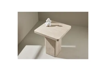 Qvart Kvadratisk Sofabord i Stein med Avrundede Hjørner - Beige - Møbler - Bord - Sofabord & salongbord