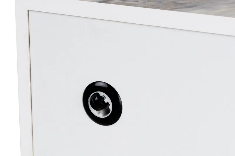 Rambabu Sofabord 90 cm - Hvit Marmor - Møbler - Bord - Sofabord & salongbord