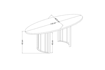 Ranko Sofabord 118 cm - Brun/Svart - Møbler - Bord - Sofabord & salongbord