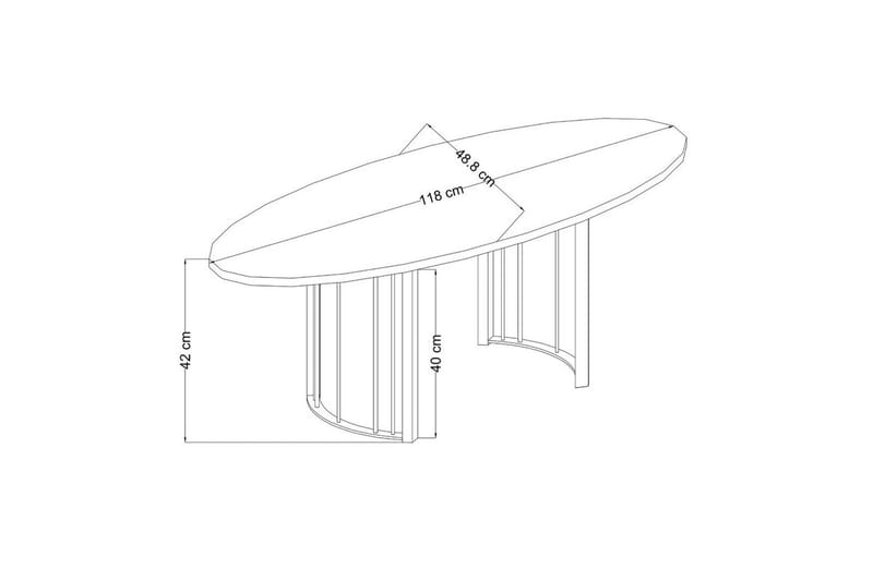 Ranko Sofabord 118 cm - Brun/Svart - Møbler - Bord - Sofabord & salongbord