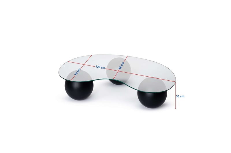 Ranni Sofabord 120 cm - Svart/Grå - Møbler - Bord - Sofabord & salongbord
