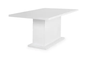 Ratliff Spisebord 180 cm Uttrekkbart med ileggsplate + 6 stk Nibe stol brun med eikeben - Hvit/Brun - Møbler - Bord - Spisegruppe