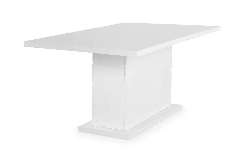 Ratliff Spisebord 180 cm Uttrekkbart med ileggsplate + 6 stk Nibe stol brun med eikeben - Hvit/Brun - Møbler - Bord - Spisegruppe
