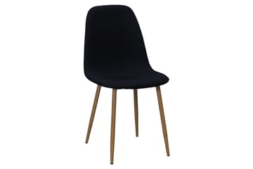 Ratliff Spisebord 180 cm Uttrekkbart med ileggsplate + 6 stk Nibe stol svart med eikeben - Hvit/Svart - Møbler - Bord - Spisegruppe