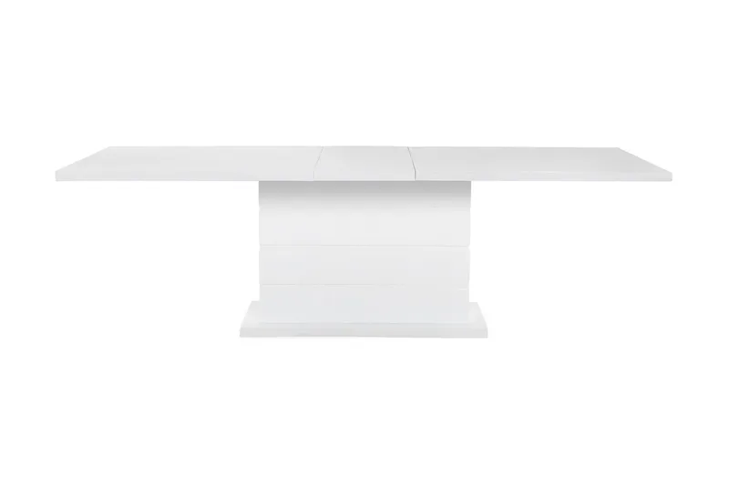 Ratliff Spisegruppe 180 cm + 6 Stoler Utvidbart med Tilleggsplate - Hvit / Svart PU / Krom - Møbler - Bord - Spisegruppe