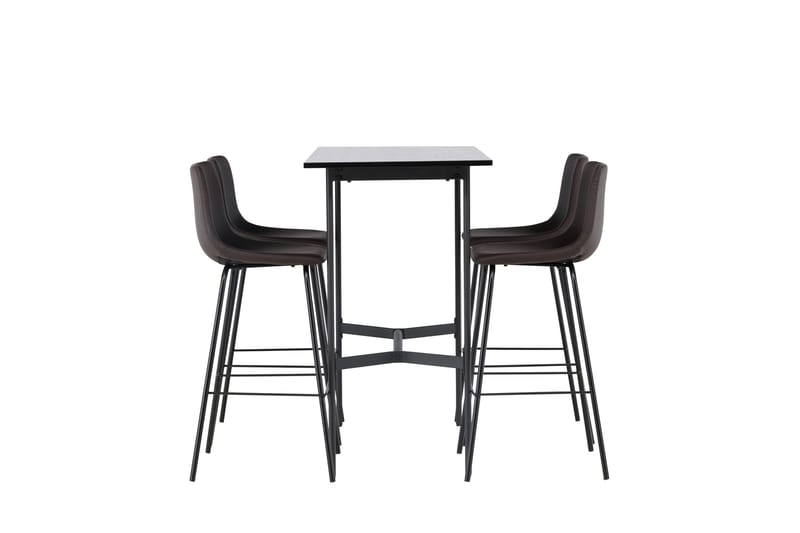 Rax Spisegruppe 120 cm Rektangulær med 4 Alexi Stoler - Sort - Møbler - Bord - Spisegruppe