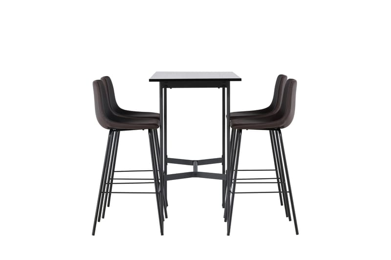 Rax Spisegruppe 120 cm Rektangulær med 4 Alexi Stoler - Sort - Møbler - Bord - Spisegruppe