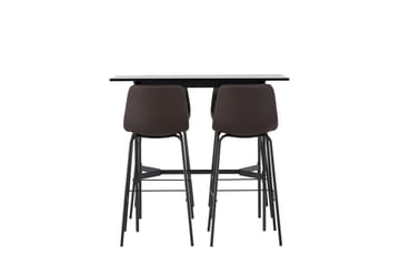 Rax Spisegruppe 120 cm Rektangulær med 4 Alexi Stoler - Sort - Møbler - Bord - Spisegruppe