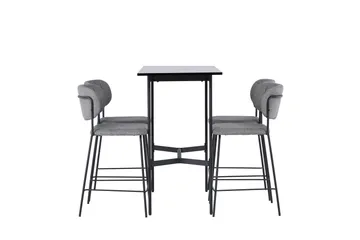 Rax Spisegruppe 120 cm Rektangulær med 4 Bell Stoler - Sort - Møbler - Bord - Spisegruppe