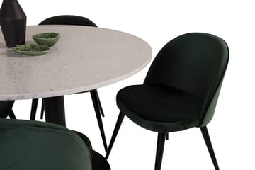 Razzia spisegruppe 106 cm rund med 4 Velvet stoler - Møbler - Bord - Spisegruppe