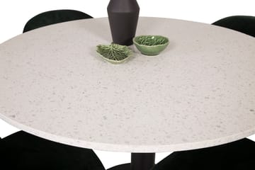 Razzia spisegruppe 106 cm rund med 4 Velvet stoler - Møbler - Bord - Spisegruppe
