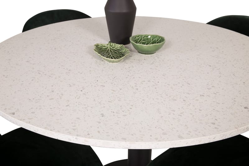 Razzia spisegruppe 106 cm rund med 4 Velvet stoler - Møbler - Bord - Spisegruppe