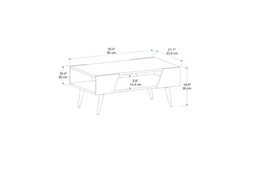 Rebelo Sofabord 90 cm - Beige/Lys brun - Møbler - Bord - Sofabord & salongbord