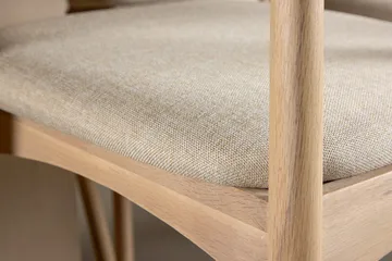 Rektangulær spisegruppe Tyresö 220 cm med 6 Ven stoler - Natur/Whitewash - Møbler - Bord - Spisegruppe