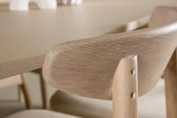 Rektangulær spisegruppe Tyresö 220 cm med 6 Ven stoler - Natur/Whitewash - Møbler - Bord - Spisegruppe