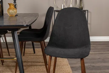 Rektangulær spisegruppe Venture Home Gold, Polar - svart med gulldetaljer - Møbler - Bord - Spisegruppe