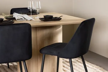 Rektangulær spisegruppe Venture Home Olivia, Night Svart Lyst tre 6 stk. - Møbler - Bord - Spisegruppe