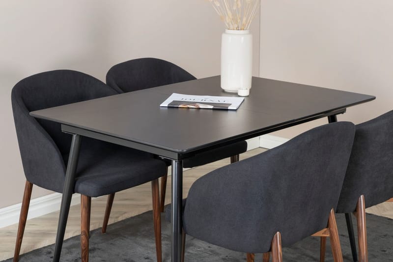 Rektangulær spisegruppe Venture Home Silar, Arch - svart - Møbler - Bord - Spisegruppe