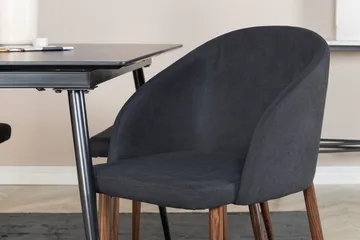 Rektangulær spisegruppe Venture Home Silar, Arch - svart - Møbler - Bord - Spisegruppe