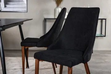 Rektangulær spisegruppe Venture Home Silar, Leone - svart - Møbler - Bord - Spisegruppe